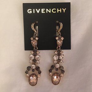 Givenchy 3" Crystal Chandelier Earrings *New*